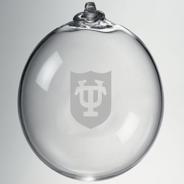 Tulane Glass Ornament by Simon Pearce Shot #2