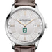 Tulane Men's Baume et Mercier 40mm Classima Quartz Watch with Silver Dial & Dark Brown Leather Strap