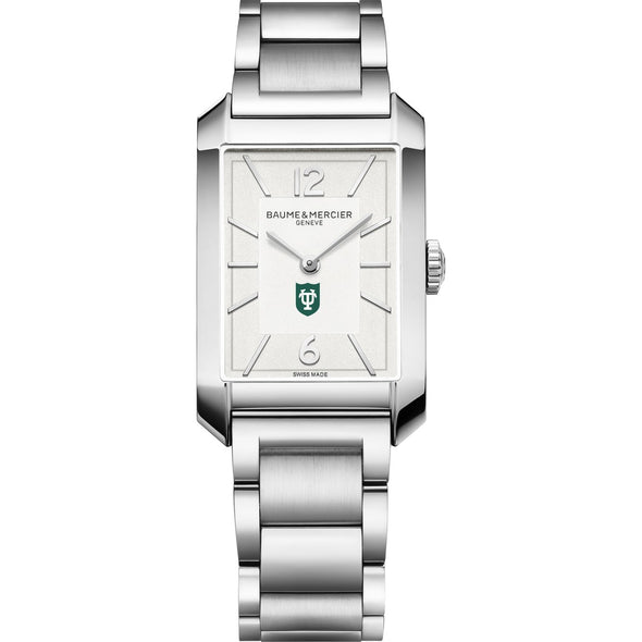 Tulane Men's Baume et Mercier 43X27mm Hampton Watch with Silver Dial & Bracelet Shot #2