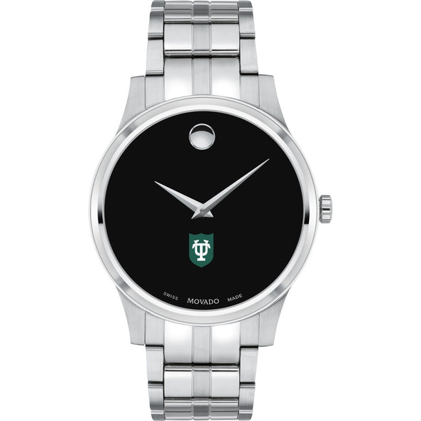 Tulane Men's Movado Collection Stainless Steel Watch with Black Dial Shot #2
