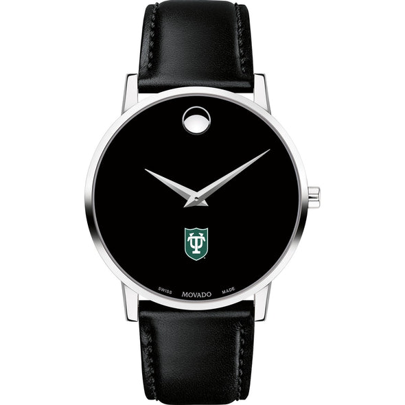 Tulane Men&#39;s Movado Museum with Leather Strap Shot #2