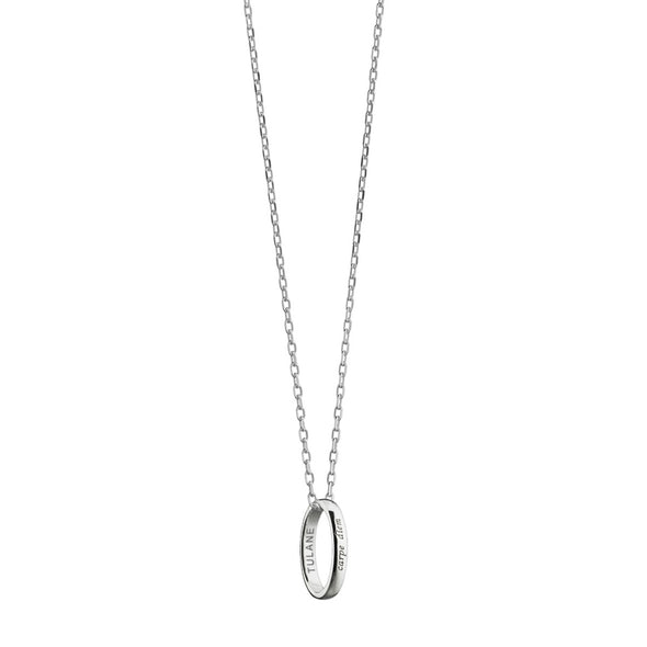 Tulane Monica Rich Kosann "Carpe Diem" Poesy Ring Necklace in Silver Shot #2