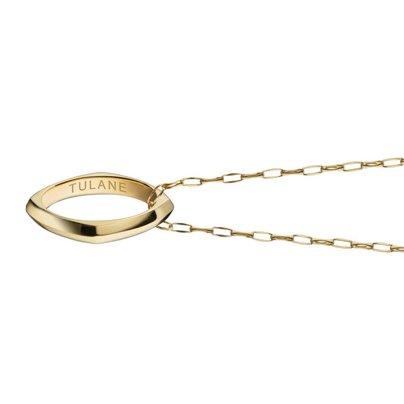 Tulane Monica Rich Kosann Poesy Ring Necklace in Gold Shot #3