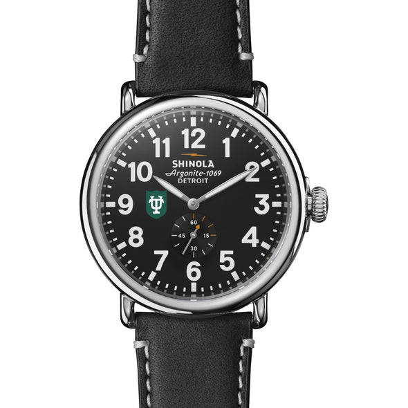 Tulane Shinola Watch, The Runwell 47 mm Black Dial Shot #2