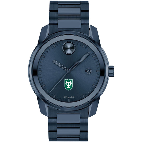 Tulane University Men&#39;s Movado BOLD Blue Ion with Date Window Shot #2