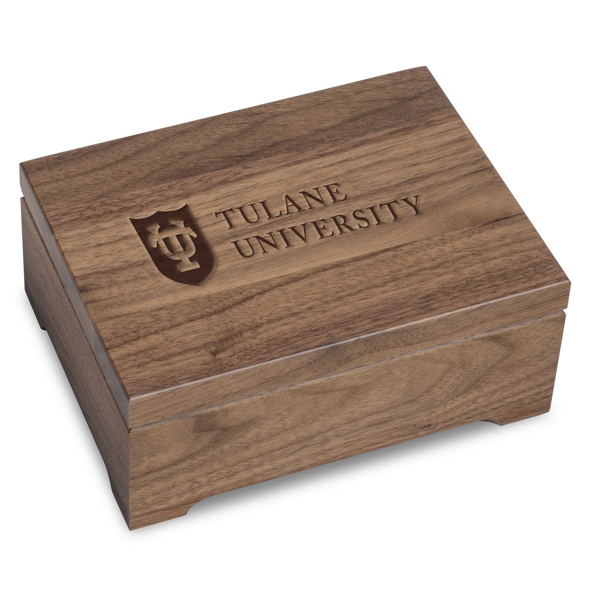 Tulane University Solid Walnut Desk Box - Graduation Gift