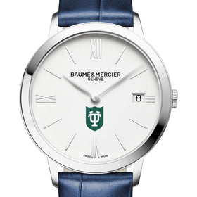 Tulane Women's Baume et Mercier 36.5mm Classima Watch with White Dial & Blue Leather Strap Shot #1