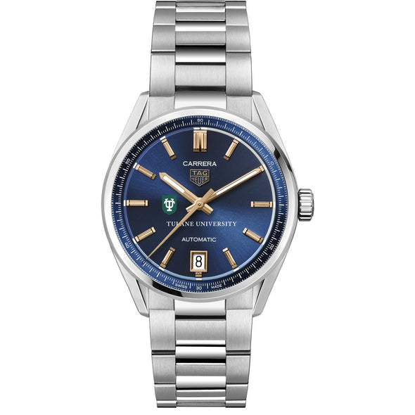 Tulane Women's TAG Heuer Steel Carrera Automatic with Blue Dial Shot #2