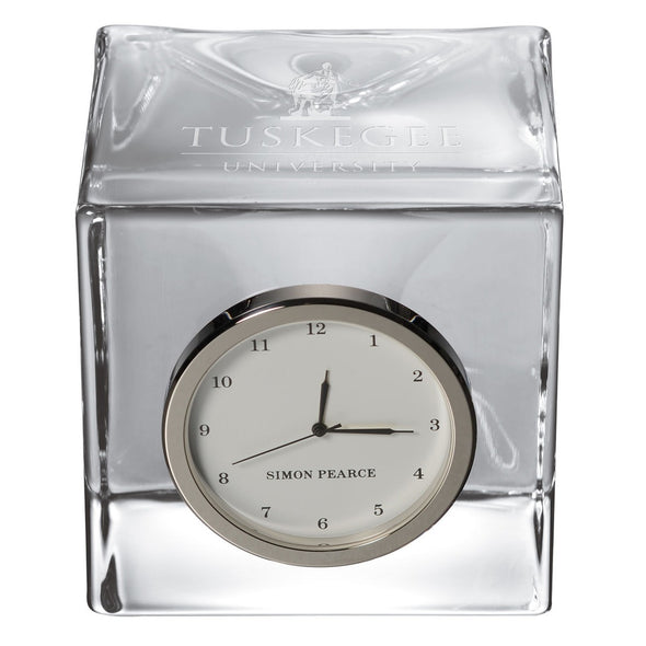 Tuskegee Glass Desk Clock by Simon Pearce Shot #2