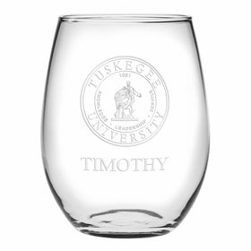 Tuskegee Stemless Wine Glasses Made in the USA - Set of 2 Shot #1