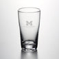 U-M Medical School Ascutney Pint Glasses by Simon Pearce Shot #1
