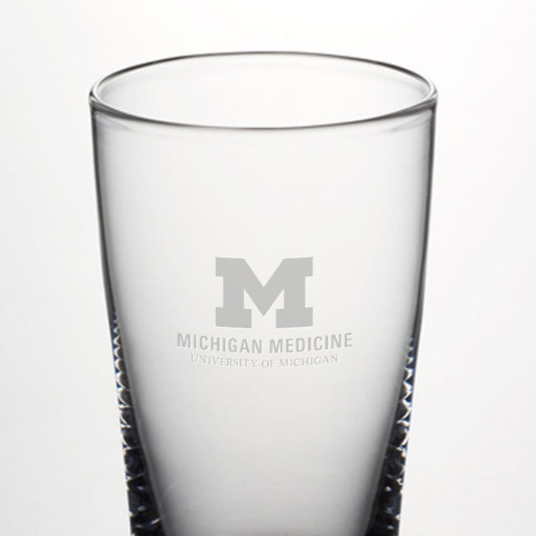 U-M Medical School Ascutney Pint Glasses by Simon Pearce Shot #2