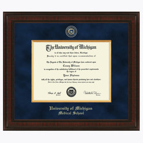 U-M Medical School Diploma Frame - Excelsior Shot #1