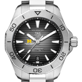 U-M Medical School Men's TAG Heuer Steel Automatic Aquaracer with Black Dial Shot #1