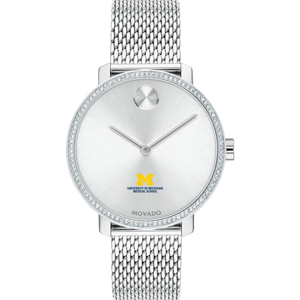 U-M Medical School Women's Movado Bold with Crystal Bezel & Mesh Bracelet Shot #2