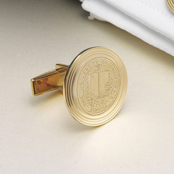 UC Davis 18K Gold Cufflinks Shot #2