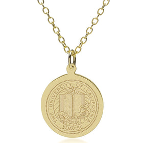 UC Davis 18K Gold Pendant & Chain Shot #1