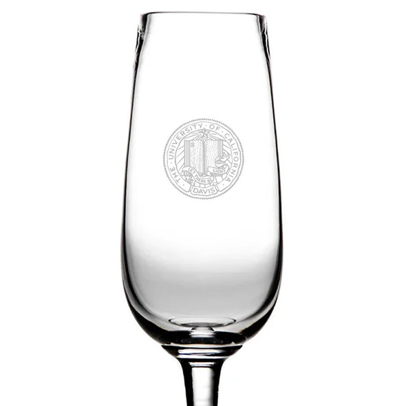 UC Davis Flute Glasses by Simon Pearce Shot #2