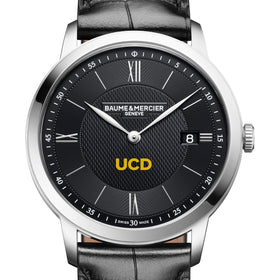UC Davis Men's Baume et Mercier 40mm Classima Quartz Watch with Black Dial & Black Leather Strap Shot #1