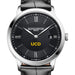 UC Davis Men's Baume et Mercier 40mm Classima Quartz Watch with Black Dial & Black Leather Strap