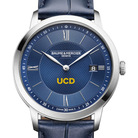 UC Davis Men's Baume et Mercier 40mm Classima Quartz Watch with Blue Dial & Dark Blue Leather Strap Shot #1