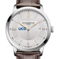 UC Davis Men's Baume et Mercier 40mm Classima Quartz Watch with Silver Dial & Dark Brown Leather Strap Shot #1