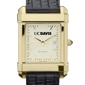 UC Davis Men's Gold Quad with Leather Strap Shot #1