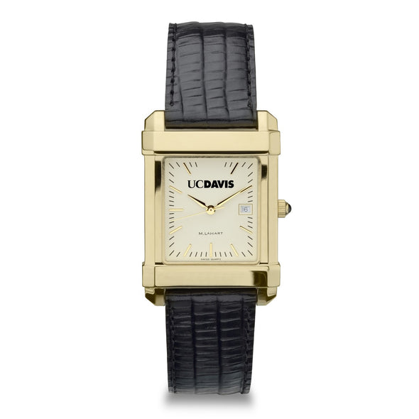 UC Davis Men's Gold Quad with Leather Strap Shot #2