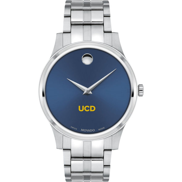 UC Davis Men's Movado Collection Stainless Steel Watch with Blue Dial Shot #2