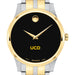 UC Davis Men's Movado Collection Two-Tone Watch with Black Dial