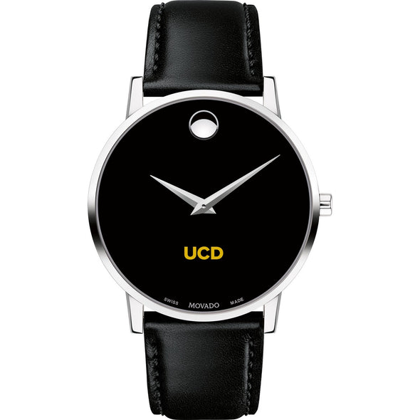 UC Davis Men's Movado Museum with Leather Strap Shot #2