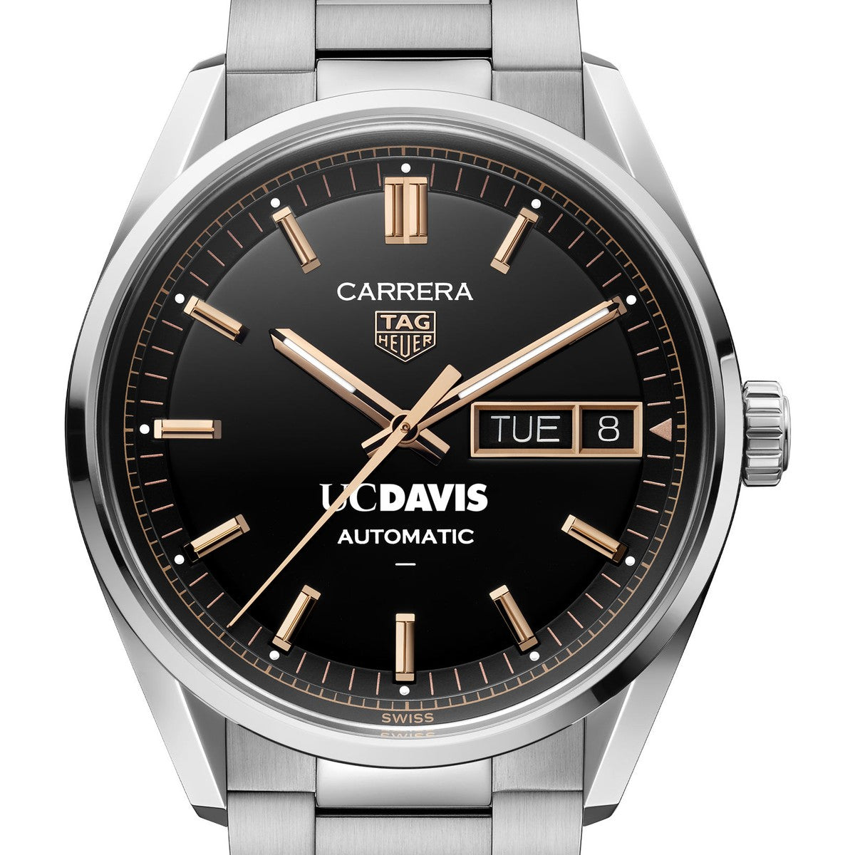 UC Davis Men's TAG Heuer Carrera Day-Date Automatic with Black Dial | M ...