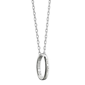 UC Davis Monica Rich Kosann "Carpe Diem" Poesy Ring Necklace in Silver Shot #1
