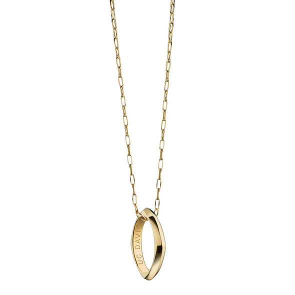 UC Davis Monica Rich Kosann Poesy Ring Necklace in Gold Shot #2