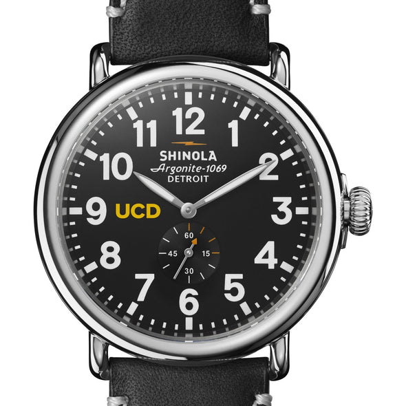 Uc Device UC Davis Shinola Watch, The Runwell 47 mm Black Dial | M.LaHart & Co.
