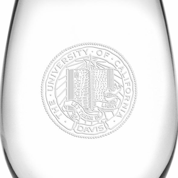 UC Davis Stemless Wine Glasses Made in the USA Shot #3