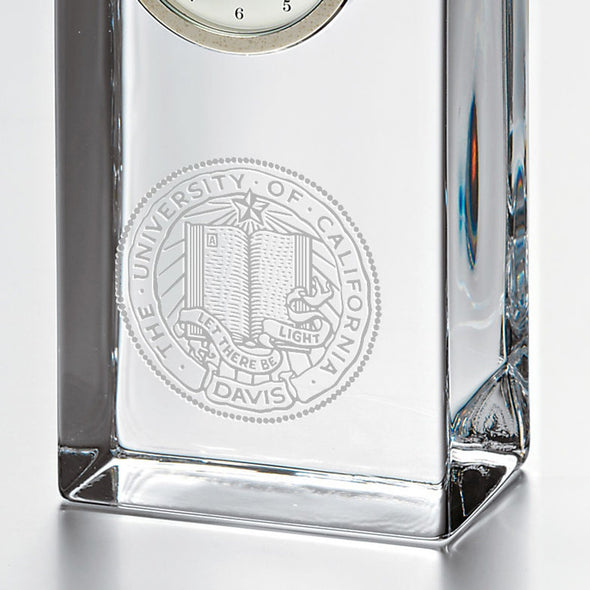 UC Davis Tall Glass Desk Clock by Simon Pearce Shot #2