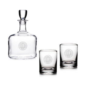 UC Davis Whiskey Decanter and Glasses by Simon Pearce Shot #1