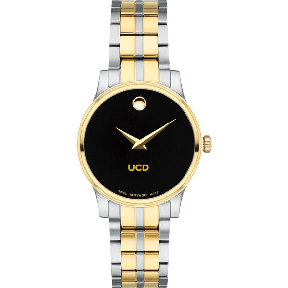 UC Davis Women's Movado Collection Two-Tone Watch with Black Dial Shot #2