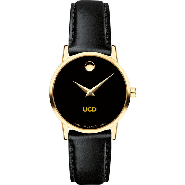 UC Davis Women's Movado Gold Museum Classic Leather Shot #2