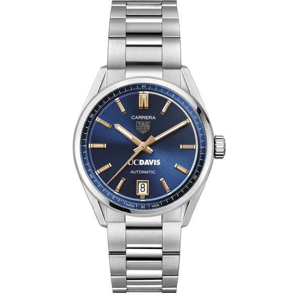 UC Davis Women's TAG Heuer Steel Carrera Automatic with Blue Dial Shot #2