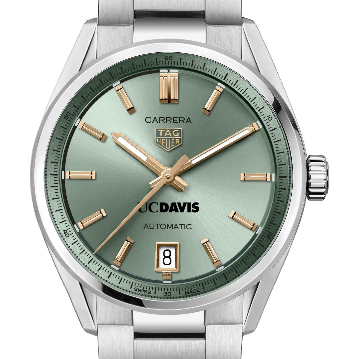 UC Davis Women's TAG Heuer Steel Carrera Automatic with Green Dial | M ...