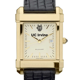 UC Irvine Men's Gold Quad with Leather Strap Shot #1
