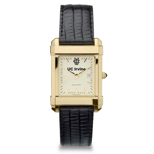 UC Irvine Men's Gold Quad with Leather Strap Shot #2