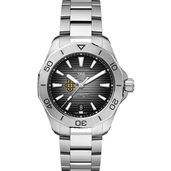 UC Irvine Men's TAG Heuer Steel Automatic Aquaracer with Black Dial Shot #2