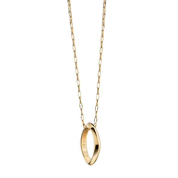 UC Irvine Monica Rich Kosann Poesy Ring Necklace in Gold Shot #1