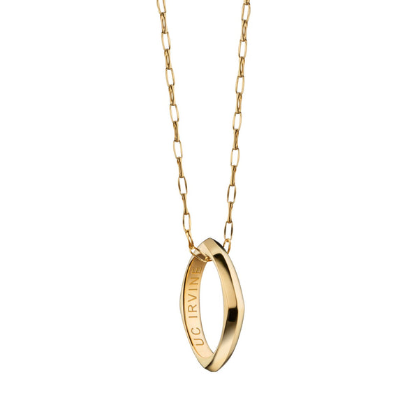 UC Irvine Monica Rich Kosann Poesy Ring Necklace in Gold Shot #2