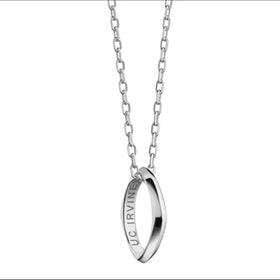 UC Irvine Monica Rich Kosann Poesy Ring Necklace in Silver Shot #1