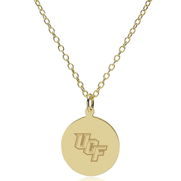UCF 14K Gold Pendant &amp; Chain Shot #2