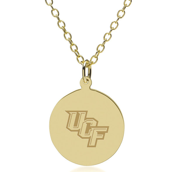 UCF 18K Gold Pendant & Chain Shot #1